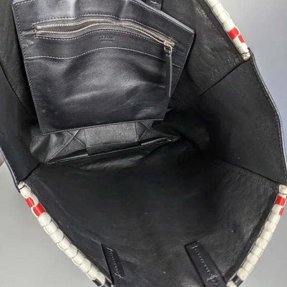 Rare Céline Woven leather tote large Firm - Picture 11 of 16